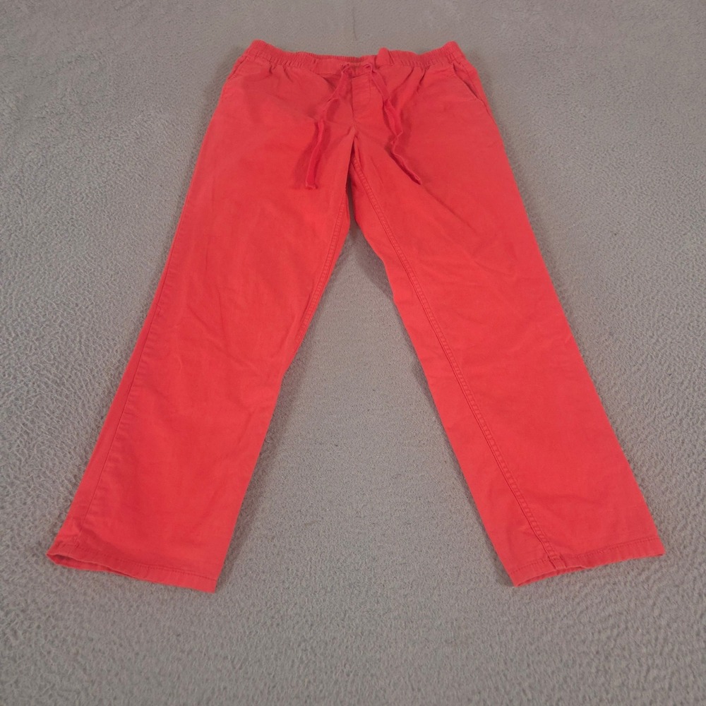 Old Navy Pants Womens 6 Coral Red Anytime Chinos Mid-Rise Pull-On Straight Leg